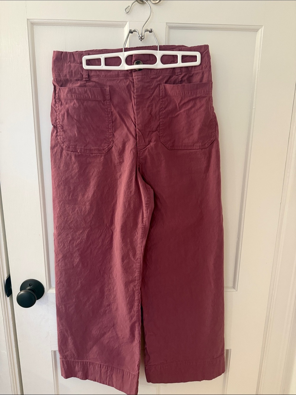Maeve Wide-Leg Pull-On Pants in Dusty Mauve